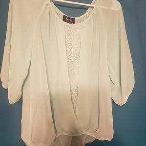 Mint Green Sheer Blouse